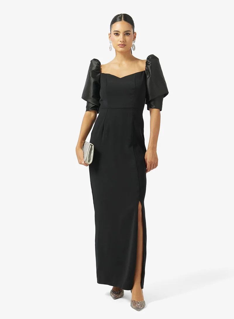 Iyra  Puff Sleeve Sweetheart Neck Dress for Women | Best Price UAE