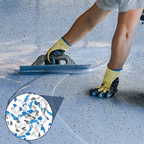 Timtin 1400 G/ 3.08 Lb Blend Color Chips Concrete Floor Coatings Decorative Paint Flakes for Walls Garage Floor Paint Interior Exterior Floors (Black, White, Blue, Gray) - Image 3