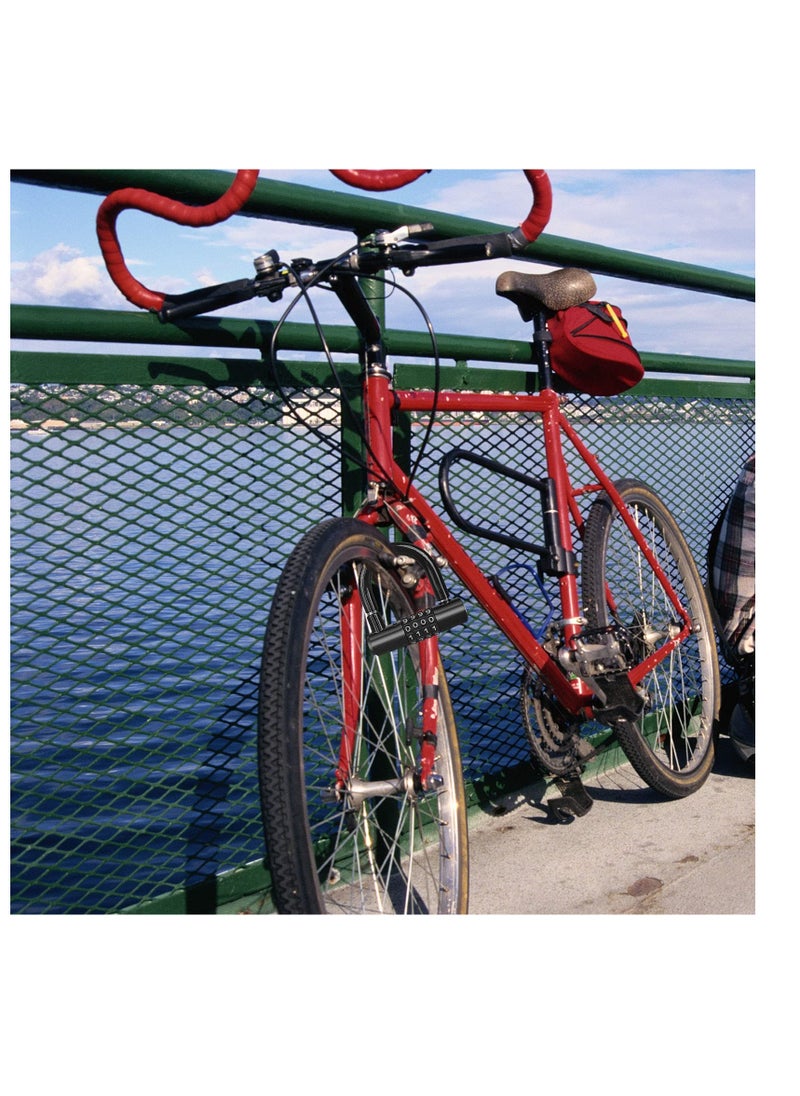 SYOSI Bike Lock, Heavy Duty Outdoor Waterproof Lock with Resettable Code, Digit Combination Padlock, 4 Digit Code Lock Anti Theft for Gates, Mountain Bike, Scooter Gym, School, Shed Lockers  - Image 2
