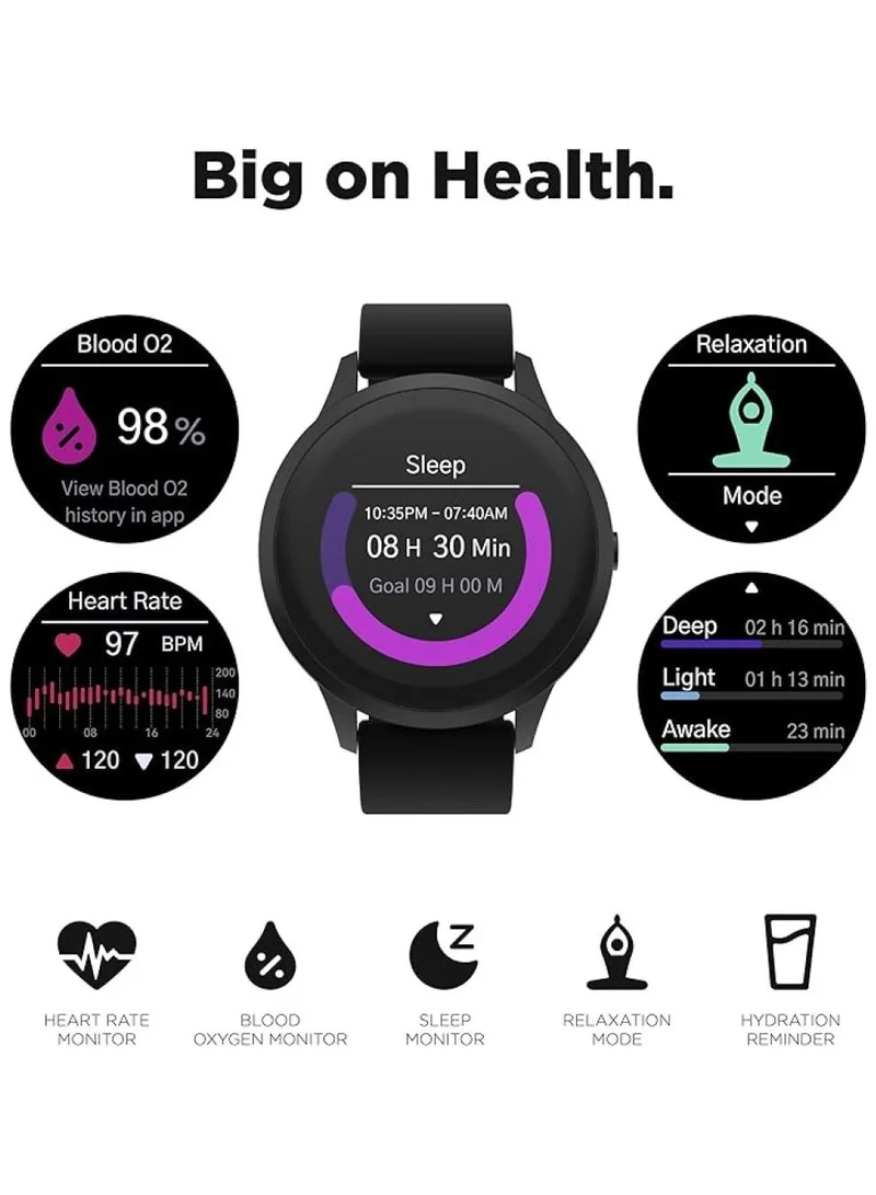 iTouch iTouch Unisex Interactive Sports 4 Watch Black/Black Silicone Strap, TP4R01-G02