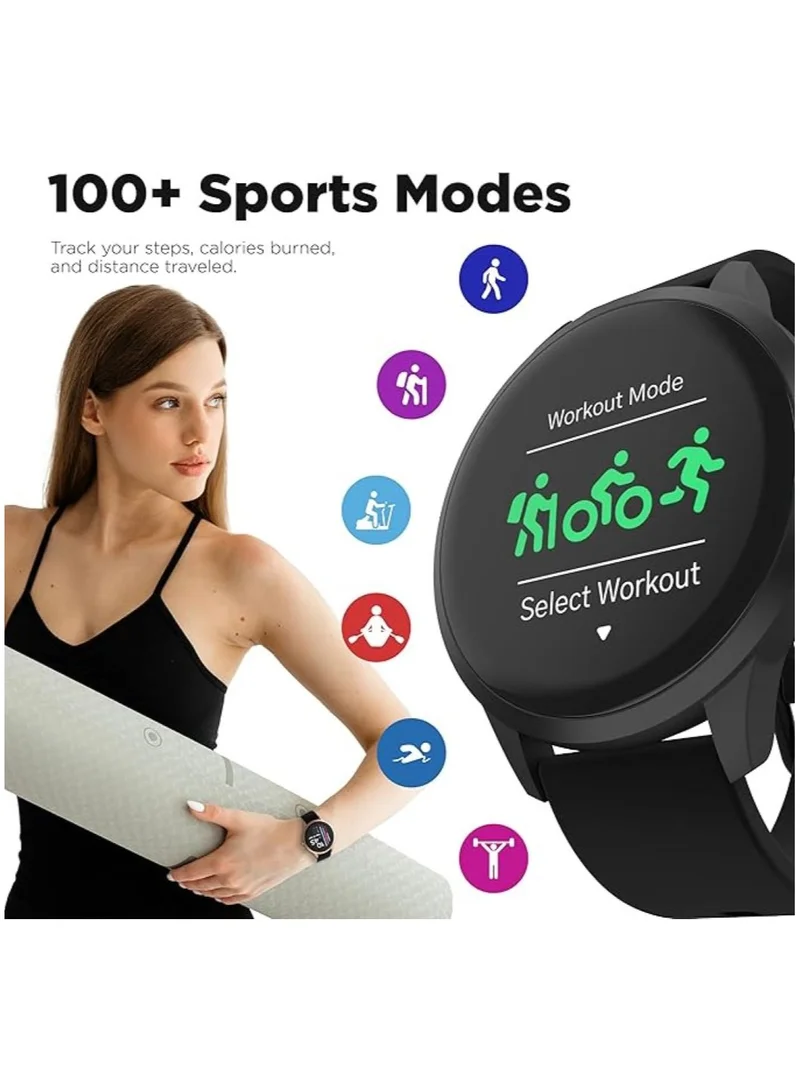 iTouch iTouch Unisex Interactive Sports 4 Watch Black/Black Silicone Strap, TP4R01-G02