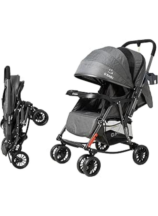 Generic - G Baby (G22) stroller baby/Kids Travel Stroller Reversible Handle, LIGHTWEIGHT, COMPACT DESIGN,Mosquito Net,Advanced Stroller with Rocker_Grey - Image 1