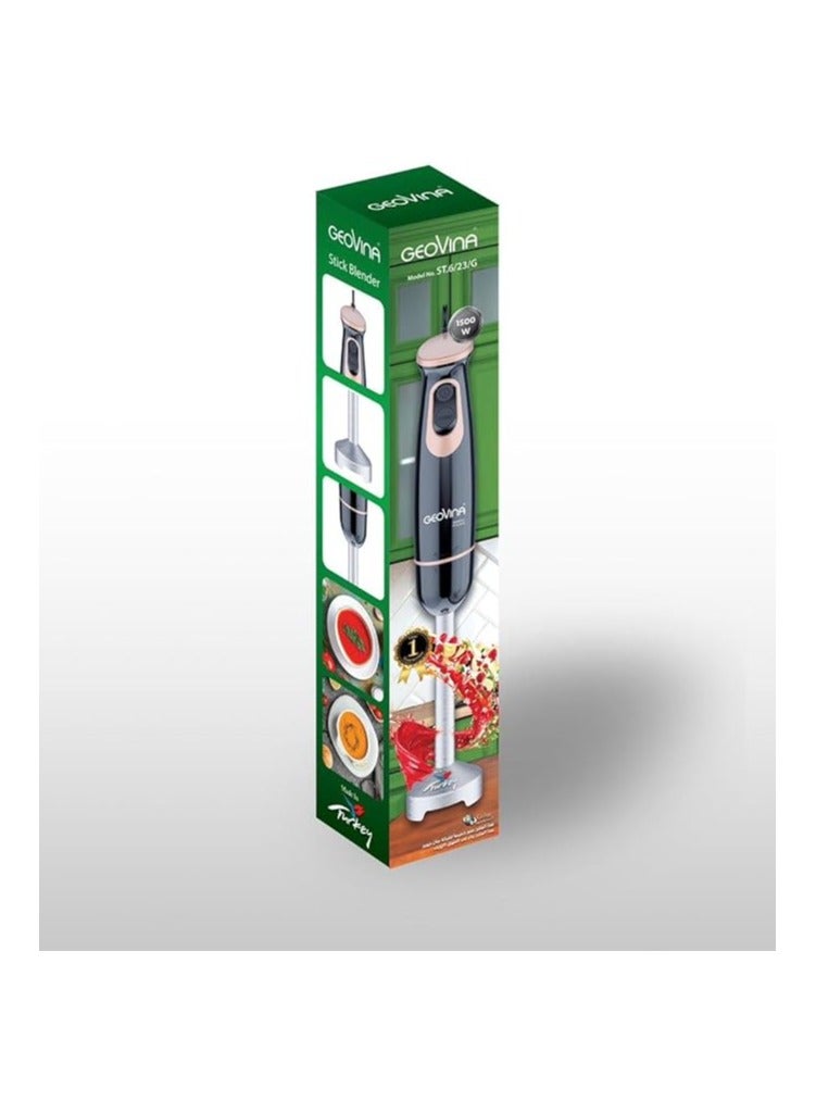 geovina Stainless steel hand blender, 1500 watt, Turkish manufacture, equipped with a cup  - Image 3