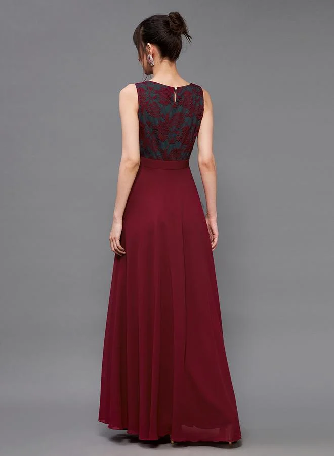 Miss Chase Floral Bodice Maxi Dress