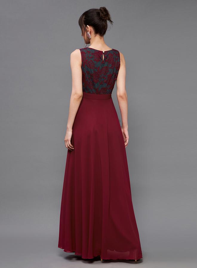 Miss Chase Floral Bodice Maxi Dress - Image 4