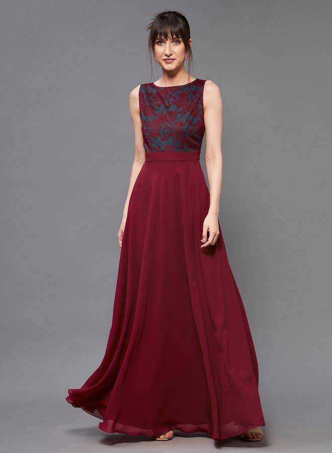 Miss Chase Floral Bodice Maxi Dress - Image 1