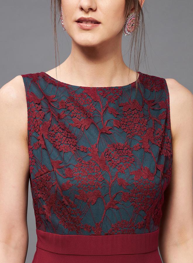 Miss Chase Floral Bodice Maxi Dress - Image 5