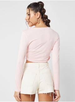Ginger Ruched Detail Long Sleeves Top  - Image 2