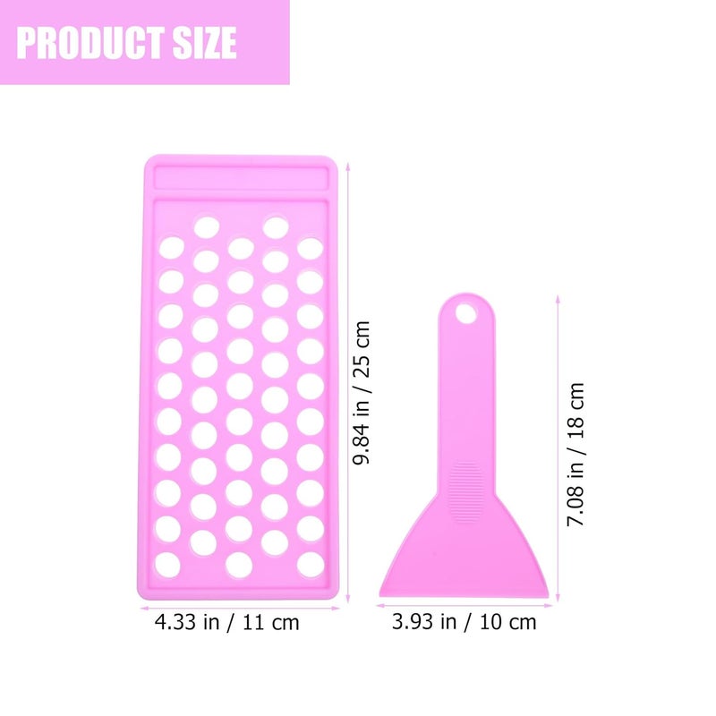 PRETYZOOM DIY Lip Balm Filling Tray and Spatula Set 2pcs with 5g Pp Lipstick Tubes Mold, Purple Lip Balm Making Supplies for Home Cosmetic Craft - Image 2