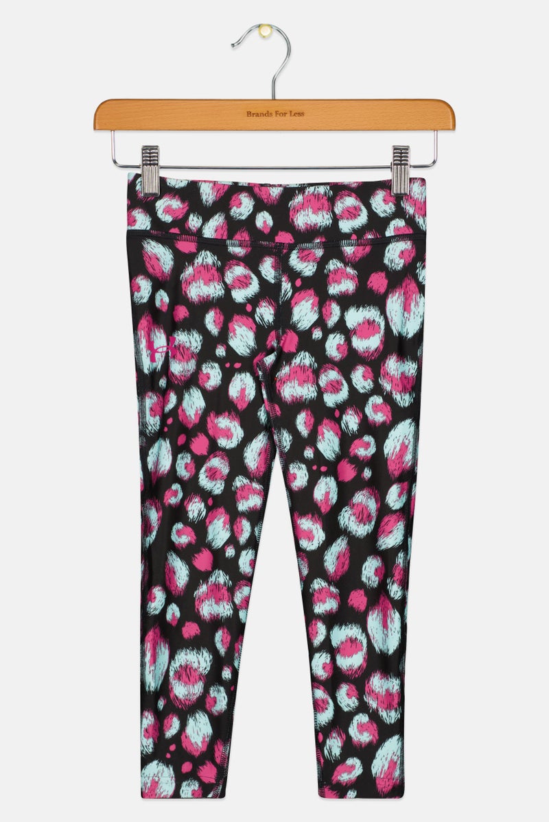 UNDER ARMOUR Kids Girl Fitted Training Leggings, Multicolor - Image 3