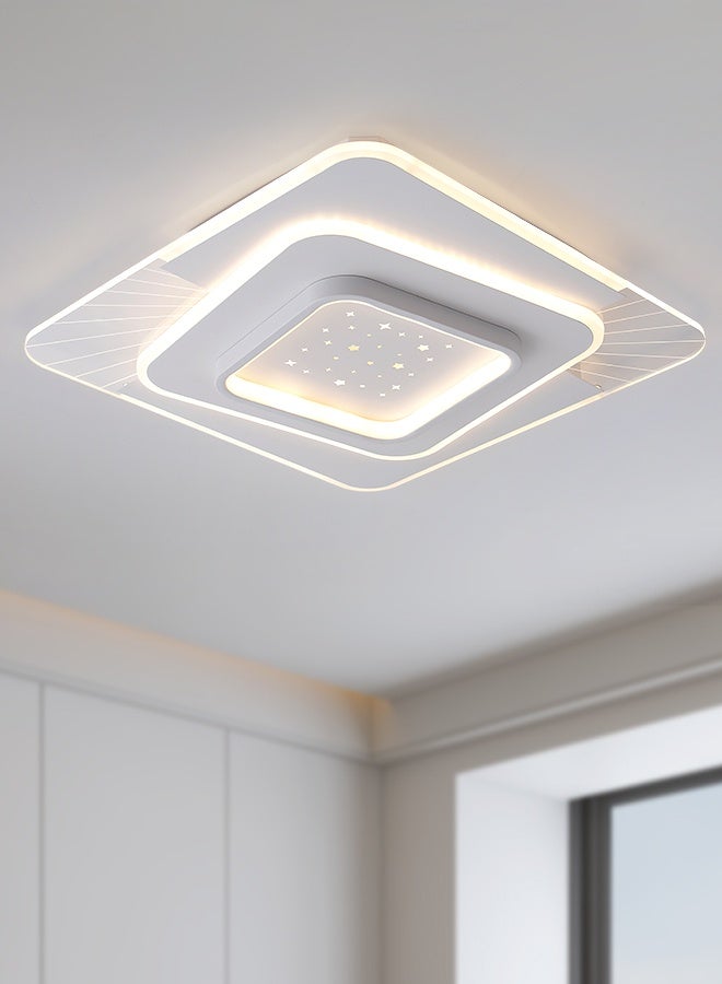 YATAI LIGHTING ضوء سقف LED مربع حديث، 100 واط، مصباح مدمج LED، ثلاثي الألوان مع تحكم بالزر لغرفة النوم، غرفة الطعام، القاعة، والدراسة، 48 سم - Image 1