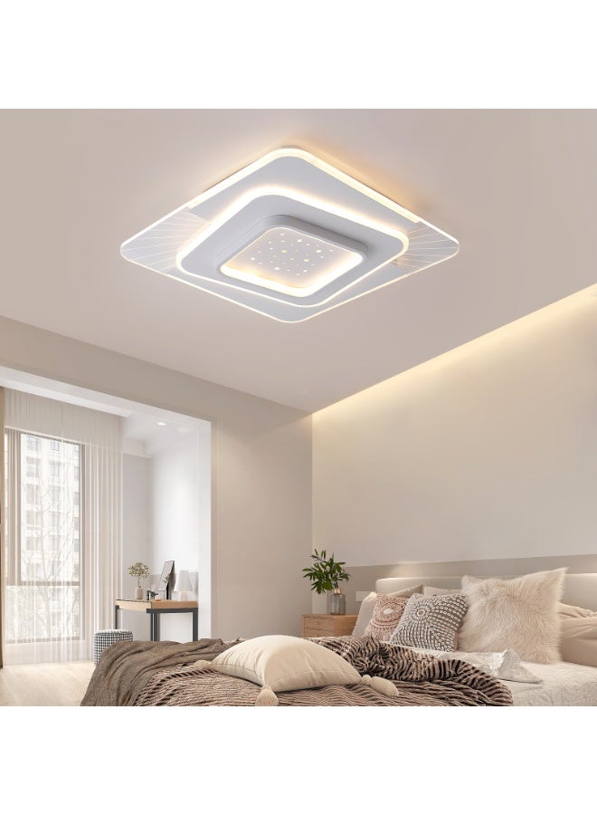 YATAI LIGHTING ضوء سقف LED مربع حديث، 100 واط، مصباح مدمج LED، ثلاثي الألوان مع تحكم بالزر لغرفة النوم، غرفة الطعام، القاعة، والدراسة، 48 سم - Image 5