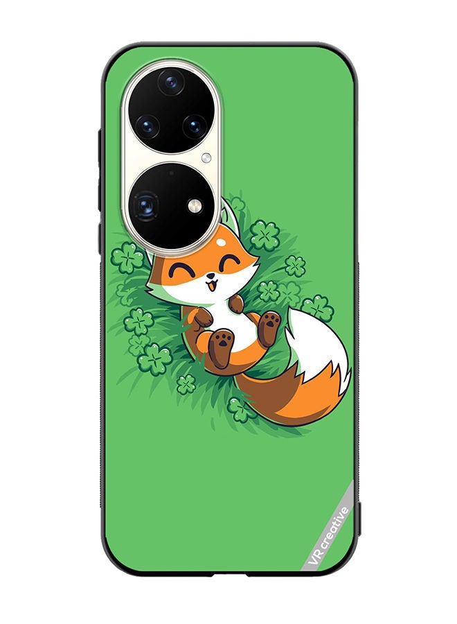VR CREATIVE Protective Case Cover For Huawei P50 Pro Fluffy Fox Design Multicolour - Image 1