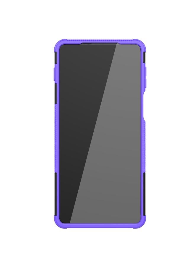 S-TOP Case For Motorola Edge 20 Pro Tire Texture Shockproof TPU+PC Protective Case with Holder - Image 3