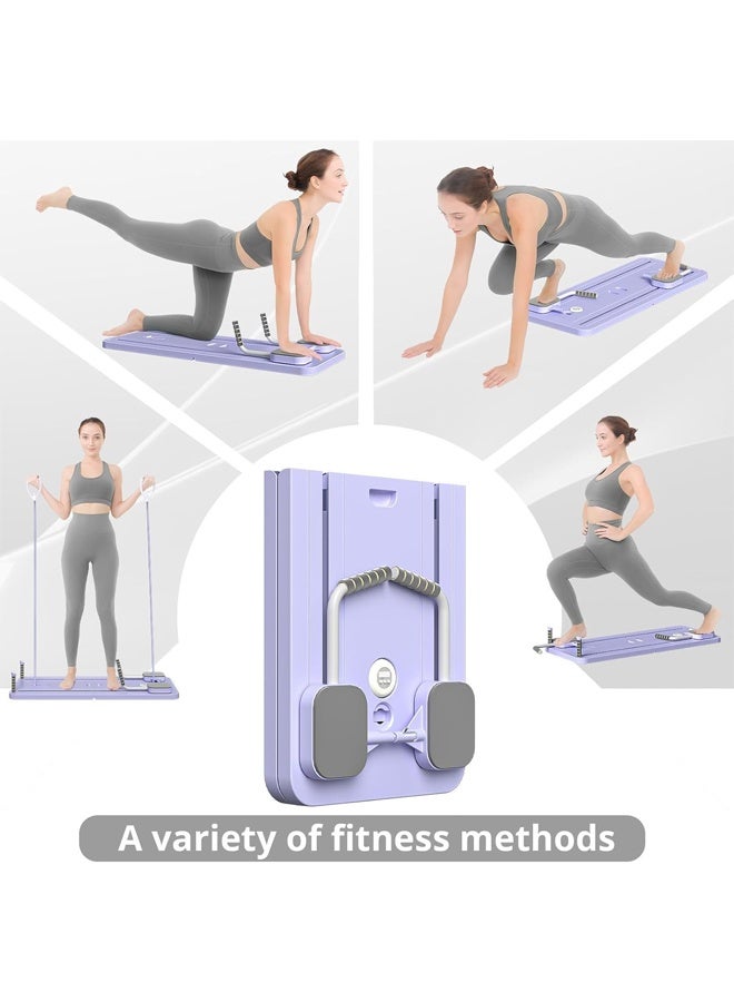 DUNISO Pilates Yoga Board，2024 Pilates Reformer Set, Multi-Purpose Foldable Pilates Reformer Board for Home, 5 in 1 Pilates Sliding Board  - Image 2