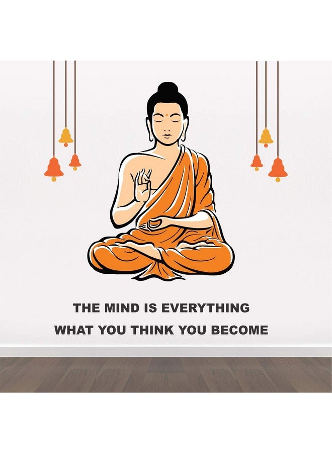 StickMe 'The Mind is Everything - What You Think You Become -Buddha - Office - Inspirational - Motivational - Quotes - Wall Sticker' -SM736 (Multi Colour, Vinyl - 95cm X 85 cm) - Image 2