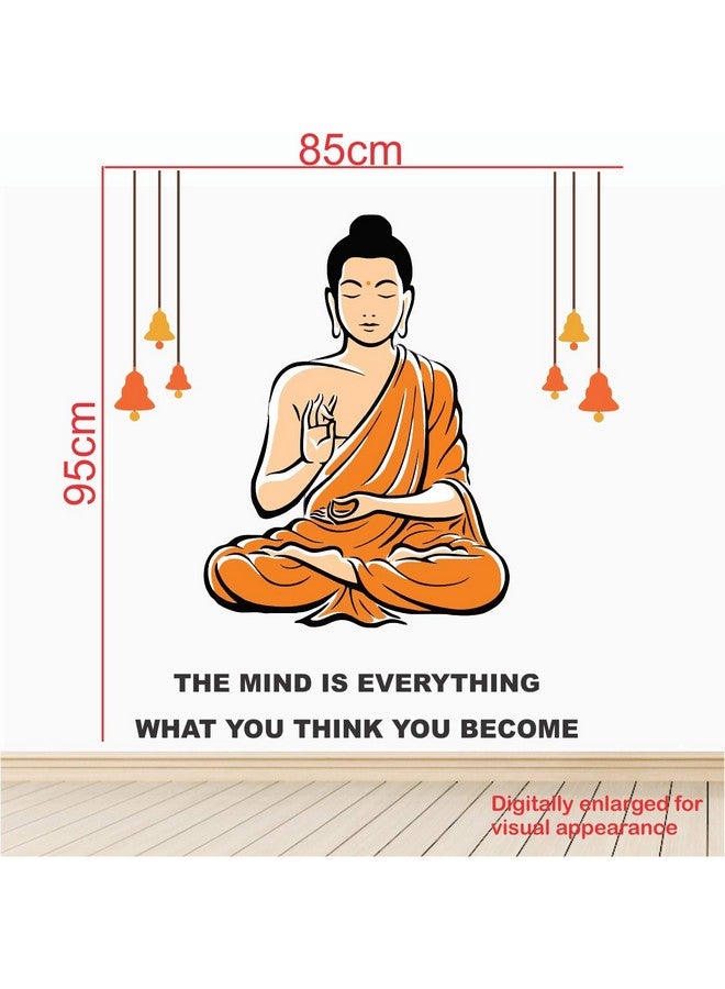 StickMe 'The Mind is Everything - What You Think You Become -Buddha - Office - Inspirational - Motivational - Quotes - Wall Sticker' -SM736 (Multi Colour, Vinyl - 95cm X 85 cm) - Image 3