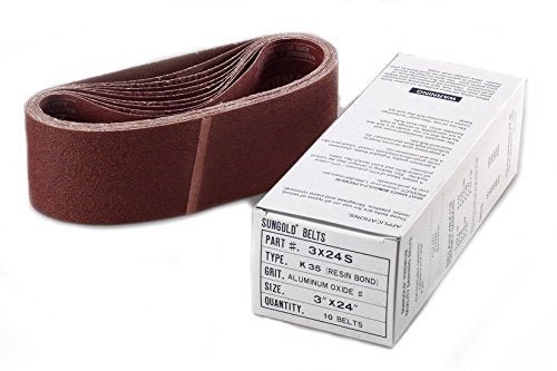 Sungold Abrasives أحزمة صنفرة 3" × 24" 80 حبيبة - علبة من 10 - Image 3