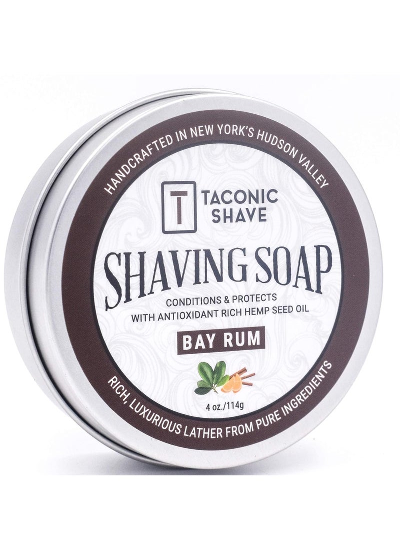 taconic shave Taconic Shave Barbershop Quality Shaving Soap for Men with AntiOxidant Rich Seed Oils  Moisturizing Shaving Soap for All Skin Types Bay Rum 