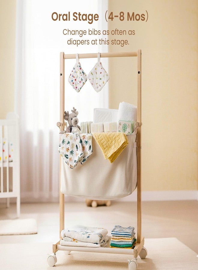 Woodtoe Baby Diaper Caddy Cart with Movable Storage Organizer, Natural Newborn Nursery Essentials, Mobile Utility Cart with Wheels for Nursery, Bedroom, Changing Table & Crib, Gifts for Baby Shower - Image 5