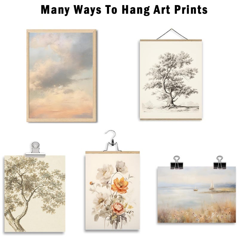 Aroutde Vintage Wall Art Prints Spring French Country Wall Decor Countryside Landscape Painting Canvas Wall Art French Farmhouse Pictures for Bedroom Living Room Gallery Wall Art Set of 12 (Unframed) - Image 3
