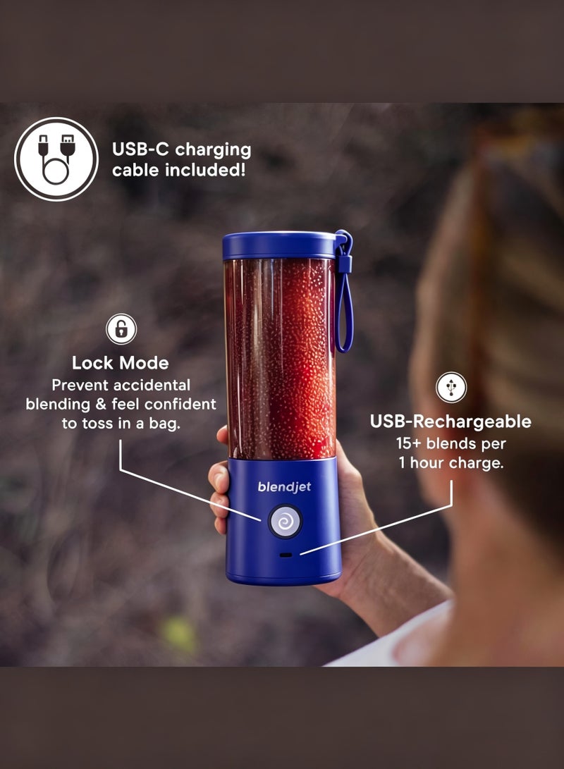 بليندجيت خلاط BlendJet المحمول سعة 16 أونصة، قابل لإعادة الشحن عبر منفذ USB-C، صانع عصائر شخصي | كسارة ثلج لاسلكية ومعالج طعام | خلاط صغير ذاتي التنظيف للمشروبات المخفوقة والعصائر ومشروبات البروتين والسفر - Image 5