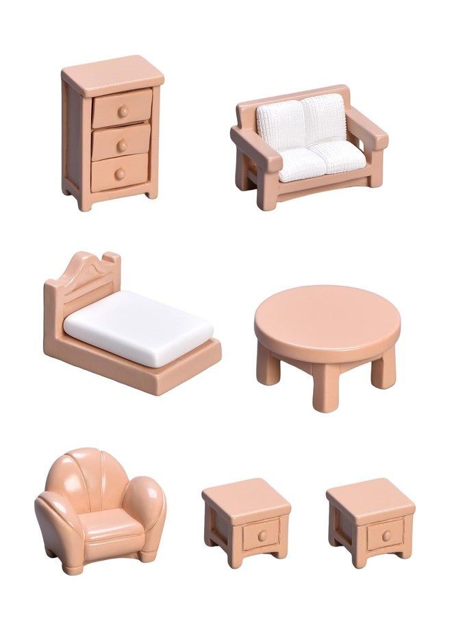 BharatBazaar Miniature Decorative Items, 7PCS Miniature Toys Set for Decorative Items for Living Room, Resin Showpieces for Home Decor, Car Dashboard Decoration - Image 1