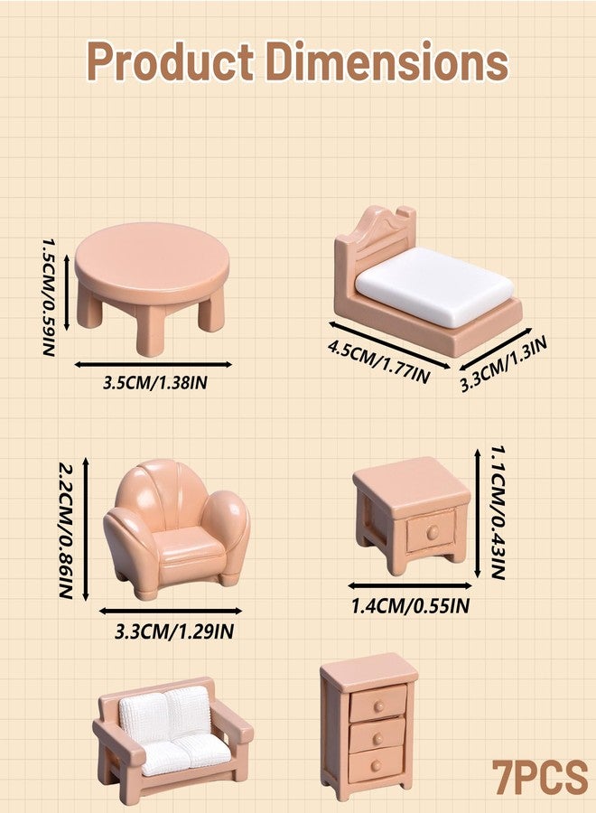 BharatBazaar Miniature Decorative Items, 7PCS Miniature Toys Set for Decorative Items for Living Room, Resin Showpieces for Home Decor, Car Dashboard Decoration - Image 4