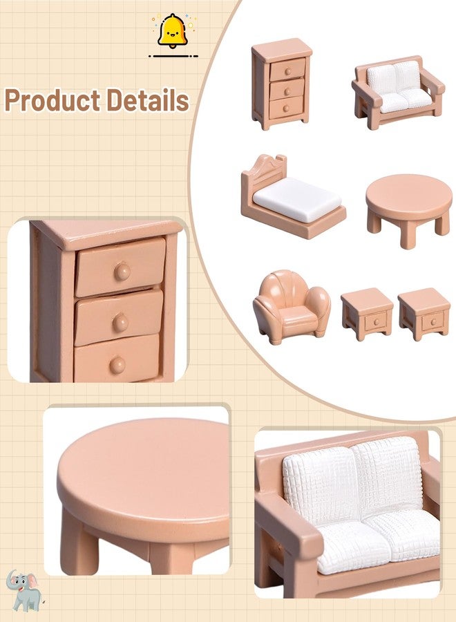 BharatBazaar Miniature Decorative Items, 7PCS Miniature Toys Set for Decorative Items for Living Room, Resin Showpieces for Home Decor, Car Dashboard Decoration - Image 3