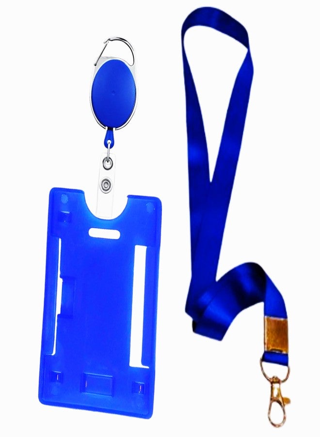 ANG Plastic id Card Holder Cotton ID Badge Holder Lanyard ID Badge Reel - Image 1