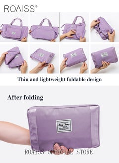 roaiss Women Foldable Travel Bag Short Trip Handbag with Large Capacity Perfect for Travel Maternity and Business Ideal for Storing and Organizing Luggage and Gym Essentials  - Image 4