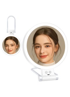 XiuWoo Portable Rechargeable Touch Control Double Sided 20X/1 Electric Magnifying Mirror, Makeup Beauty Mirror, Tabletop Makeup Mirror, Vanity Mirror with Light, 3 Color Lighting, Dimmable Touch Scree  - Image 2