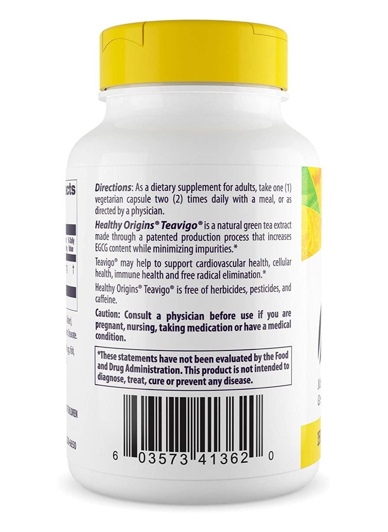 Healthy Origins TEAVIGO, Green Tea Extract, Minimum 94% EGCG, 150 mg - 60 Veggie Caps Dietary Supplement  - Image 3