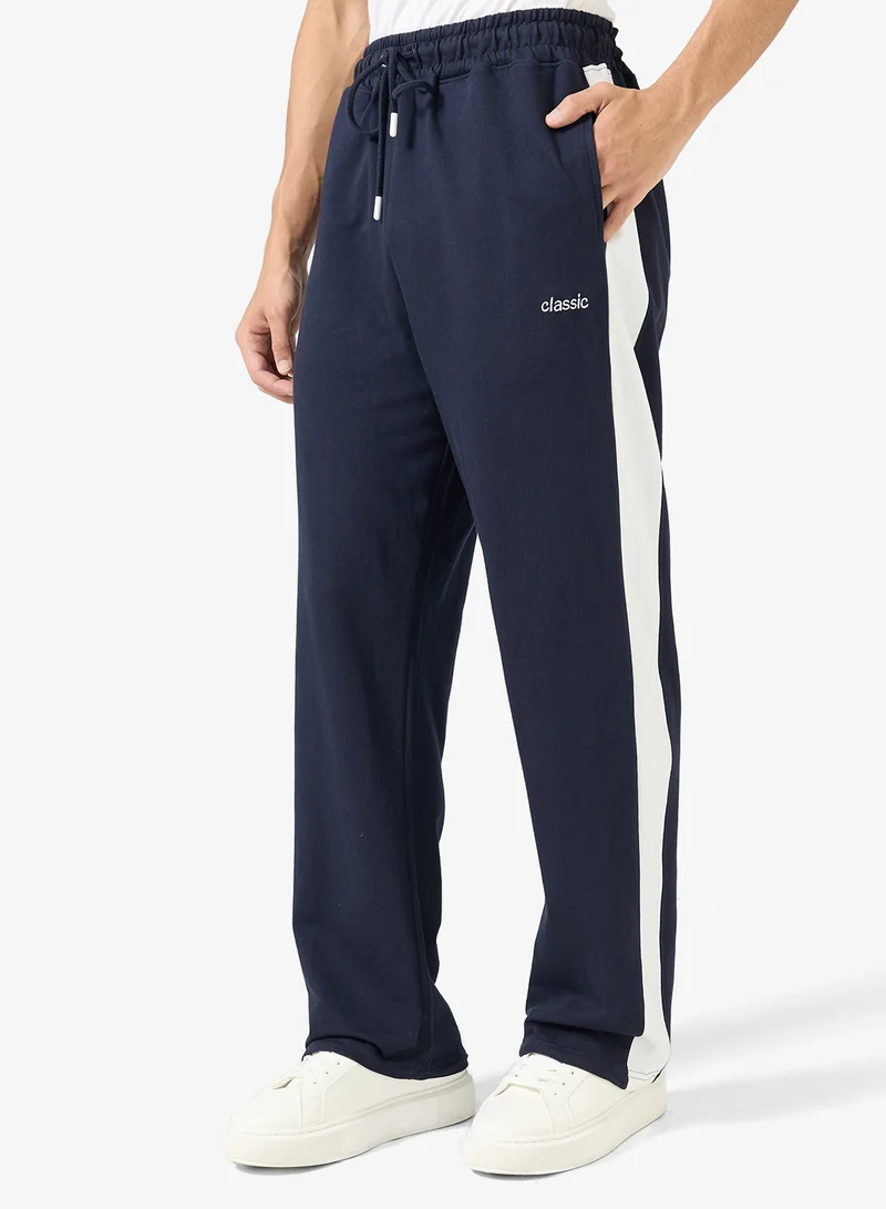 Side Panel Embroided Joggers