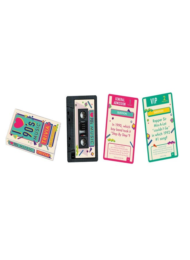 AQUARIUS '90s Music Trivia Game - Great Family Fun - Officially Licensed for Fun - Trivia Card Game Merchandise & Collectibles