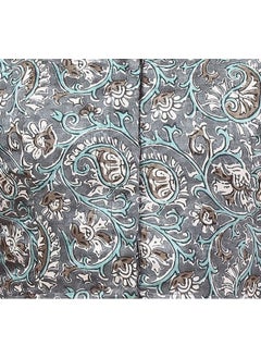 Studio Shringaar Studio Shringaar Women's Polyester Readymade tassar Silk Kalamkari Printed Saree Blouse with Short Sleeves(Grey, 34)  - Image 3