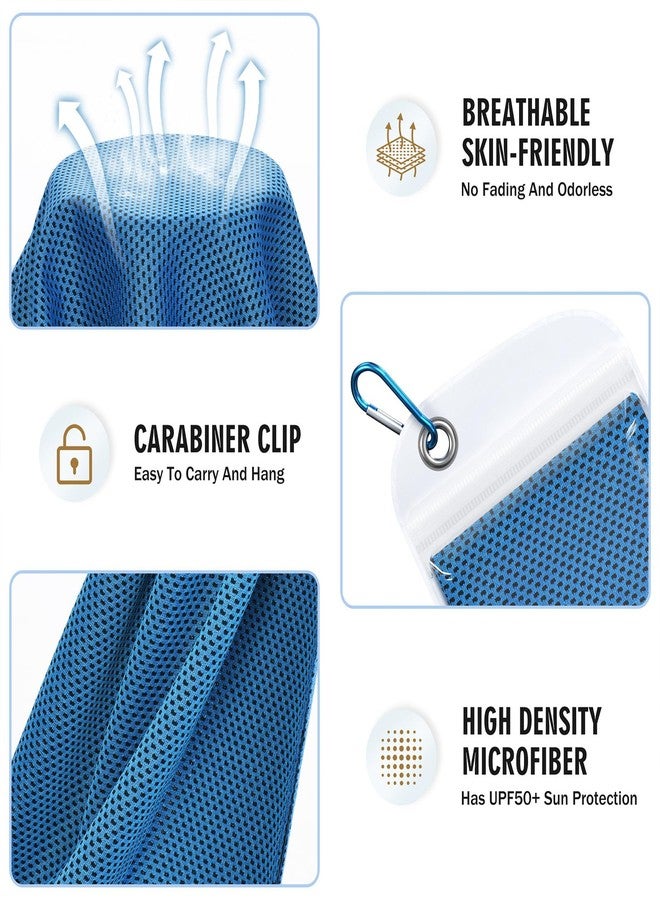 Hemndic 4 Pack 40"x12" Cooling Towels, Soft Breathable Ice Towel for Neck and Face, Microfiber Workout Towels for Gym Sweat, Chilly Sports Towel for Yoga, Golf, Running, Hiking & More Activities - Image 3