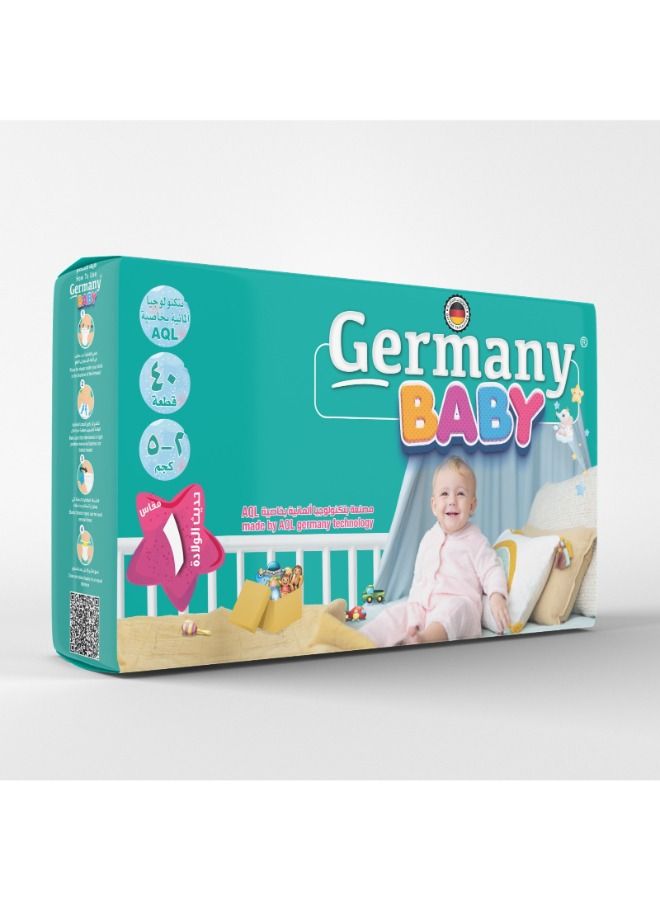 germany baby diapers 40pcs, size 1,  2kg : 5kg