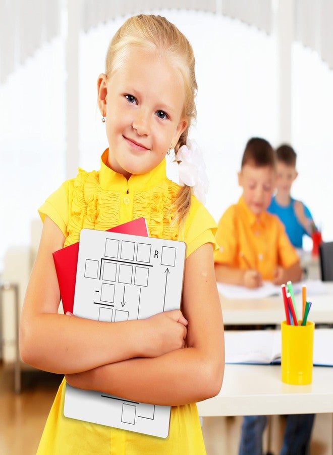 SCRIBBLEDO 5 Pack Dry Erase Division White Boards 9x12Inch Lapboard Double Sided Math Manipulatives Long Division Practice Lapboards for Kids Students, Classroom and Home 5 Whiteboard Erasers Included - Image 5