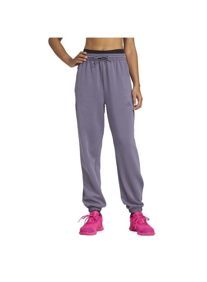 Adidas D4T Knit Pant Purple Training Pants For Women XS - Image 2