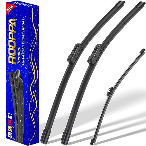 Rooppa 3 wipers Replacement for 2018-2022 BMW X3/2019-2022 BMW X4, Windshield Wiper Blades Original Equipment Replacement - 26"/20"/12" (Set of 3) - Image 1