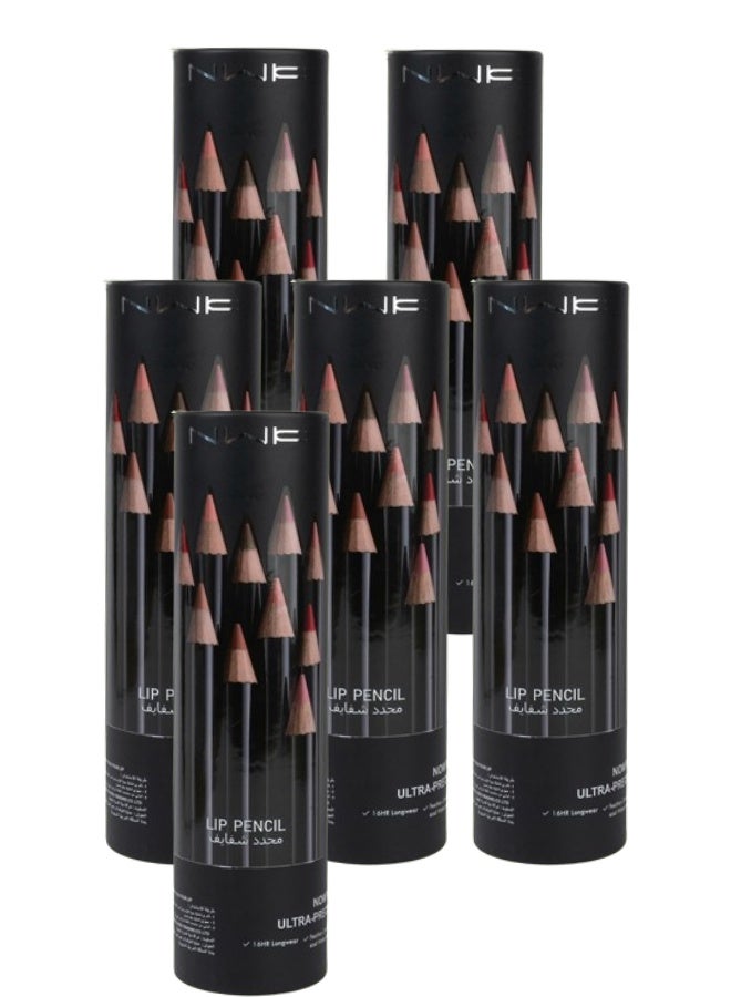 NWK 6 Sets Multicolour Lip Liner 12 Pieces - Image 1