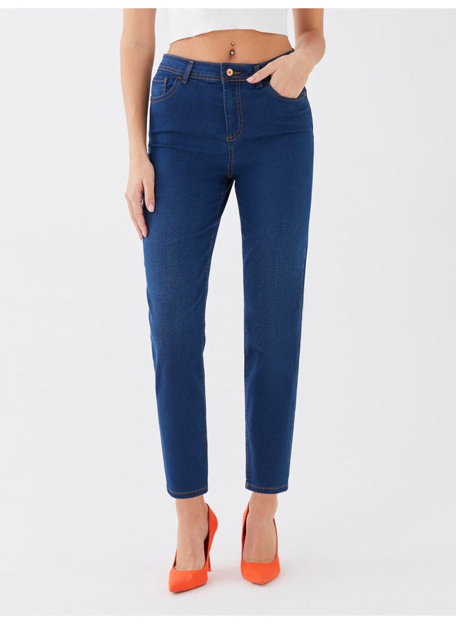 LC WAIKIKI - High Waisted Slim Fit Women's Denim Trousers - Image 1