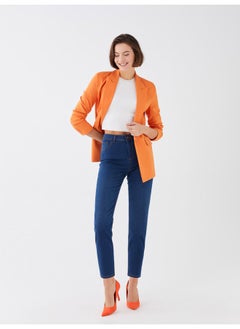 High Waisted Slim Fit Women's Denim Trousers