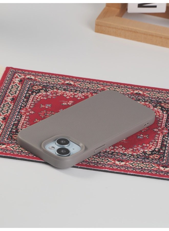 ShebSheb - Faux Leather Texture Phone Case Compatible with iPhone 14,Slim TPU Soft Shockproof Protective Case - Image 1