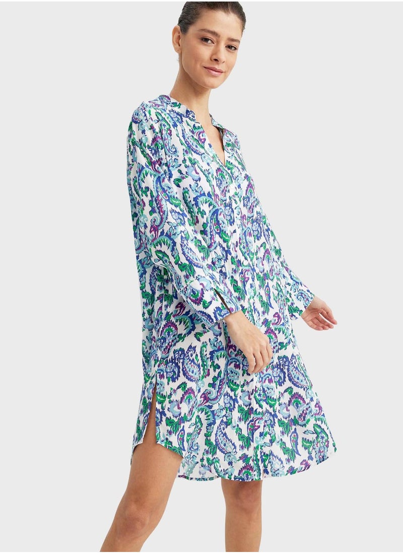 Printed Button Down Beachwear Dress - pzsku/ZB0DD3668A0D966388D22Z/45/_/1698936072/401e9742-10db-4f55-a998-b05f67dabb1c