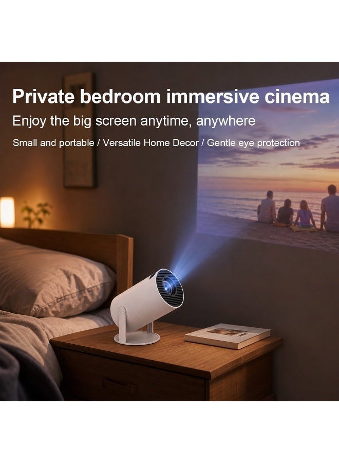 Mini Smart Projector Native 720P Support 1080P HD, Portable Rotatable Home Theater Projector with WiFi Bluetooth, Built-in Speaker, Compatible with Phone Laptop Media Stick for Bedroom Outdoor Movie Night - Image 5