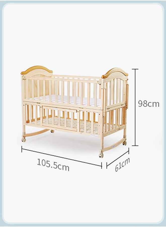 oldlaiben - 3-in-1 Convertible Crib Converts from Baby Crib to Toddler Bed and Daybed Convertible Crib Toddler Guard Rail Lasting Quality Made of Solid Hardwood - Image 1