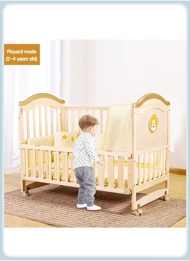 oldlaiben - 3-in-1 Convertible Crib Converts from Baby Crib to Toddler Bed and Daybed Convertible Crib Toddler Guard Rail Lasting Quality Made of Solid Hardwood - Image 1