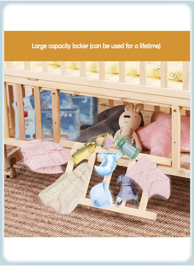 oldlaiben - 3-in-1 Convertible Crib Converts from Baby Crib to Toddler Bed and Daybed Convertible Crib Toddler Guard Rail Lasting Quality Made of Solid Hardwood - Image 1